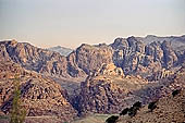 Petra - the mountainous massif where the ancient city is hidden in a deep canyon